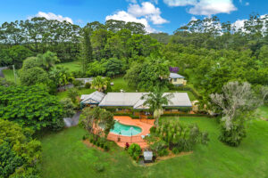 LENNOX PROPERTY AGENTS _ SALES _ 149 BYRNES LANE, TUCKOMBIL _ AERIAL VIEW
